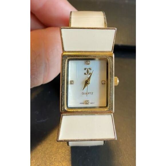 Women's Charming Charlie Watch, Gold Tone with Enamel Accents, MOP Face - Picture 2 of 2
